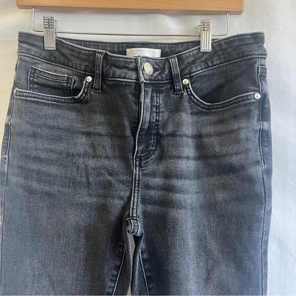 Lauren Conrad Black Skinny Denim Jeans Womens Size 10 Raw Hem Stretch Basic - Picture 3 of 11